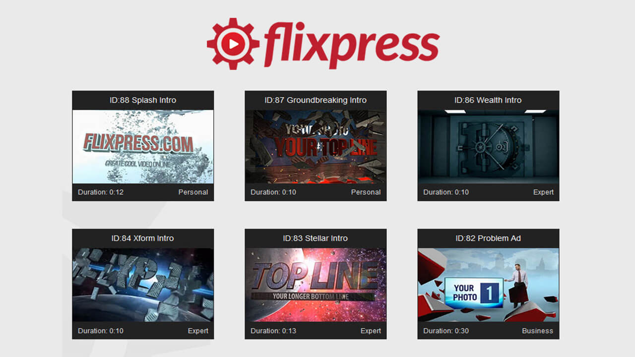 Flixpress youtube intro maker