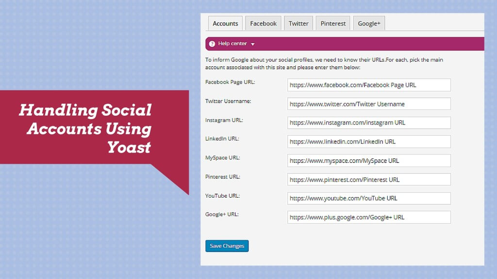 Yoast handling social media accounts